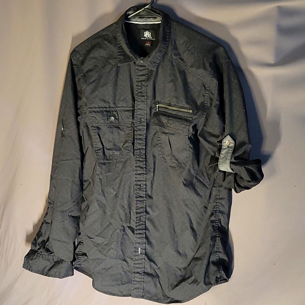 Black button up with zippers